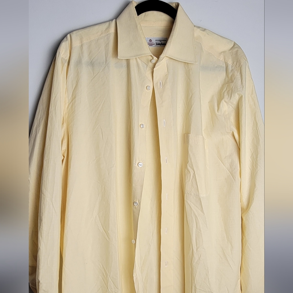 Borrelli Napoli Yellow Stripped Shirt